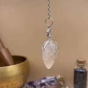 PENDULE CRISTAL DE ROCHE LOTUS VITRINE1